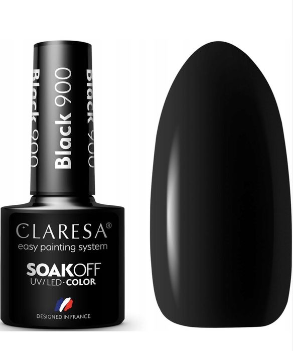 Claresa - lakier hybrydowy czarny 900 5 ml