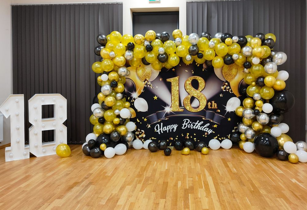 Cyfra led 18 120 cm oraz duże tło 2x3