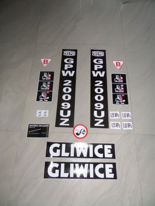 Naklejki na wózki widłowe Gpw Bułgar