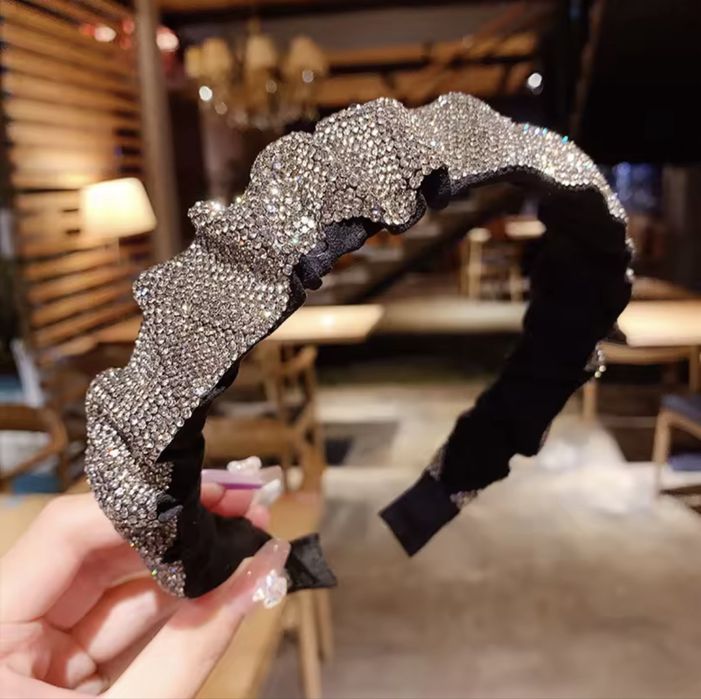 Обруч стразы, блестящий ободок со стразами, красивый обруч для волос