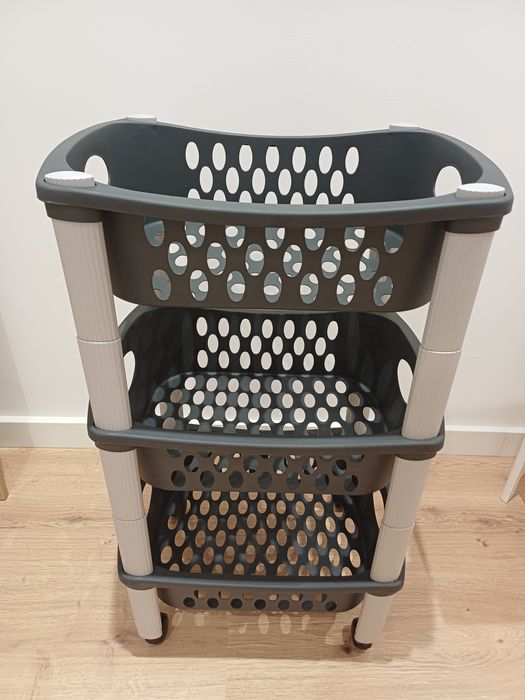 Carrinho de cozinha cinzento (plástico)