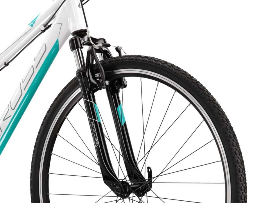 Rower Kross Evado 1.0 biało seledynowy rama 19 (L) koła 28
