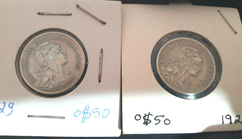 5x 50 centavos ,1928,1929,1935,1938 e 1930,raras,bom estado