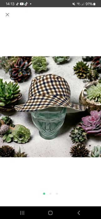 Aquascutum CLUB CHECK Reversible bucket hat