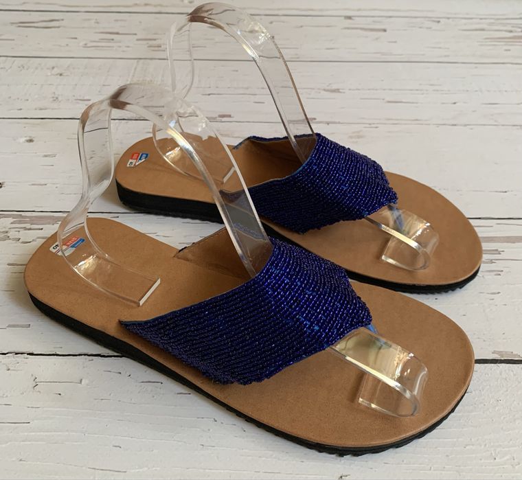 Stylowe Damskie Klapki Japonki Kind 40 Koraliki Boho Etno Nowe !