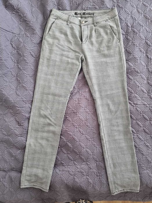 Spodnie męskie krata Blue Monkey W30 L32