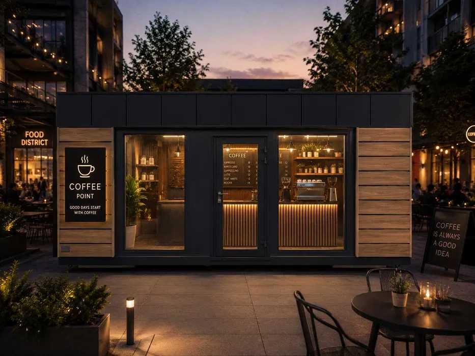 Kontener gastronomiczny 6x3 | kiosk, kawiarnia | do adaptacji