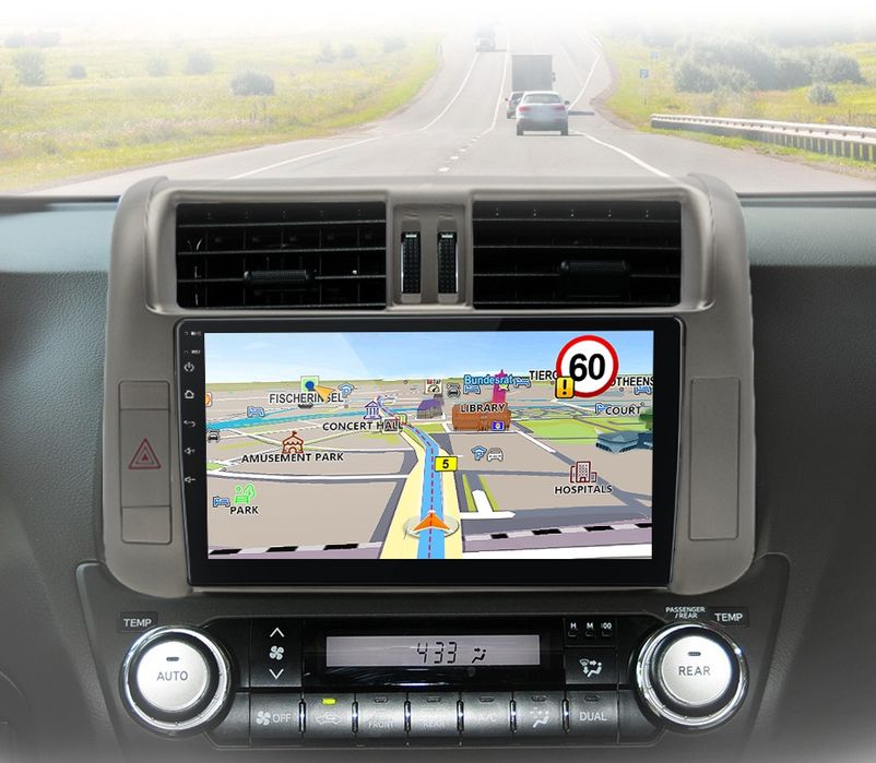 Rádio android Toyota Land Cruiser Prado 150 Carplay GPS wifi 2/32GB