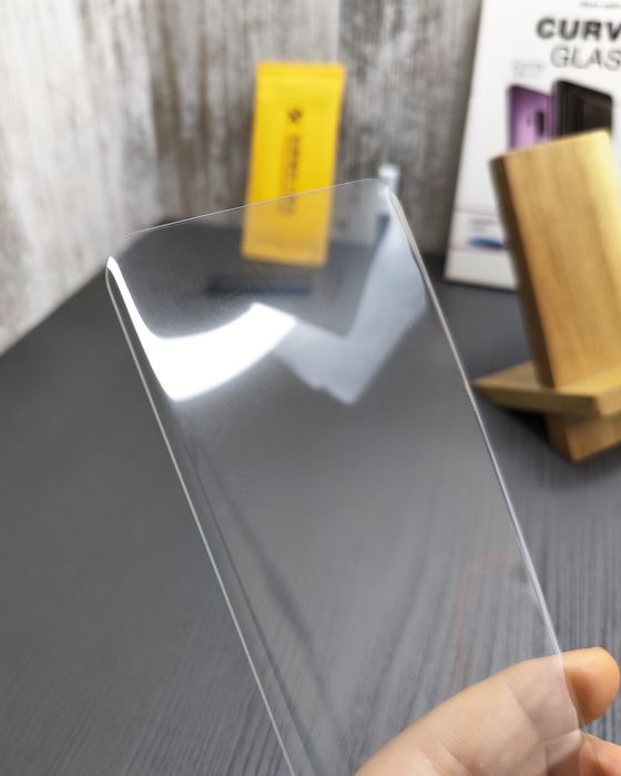 Стекло изогнутое на Samsung S21 Ultra/ S23 Ultra на УФ клею. Скло