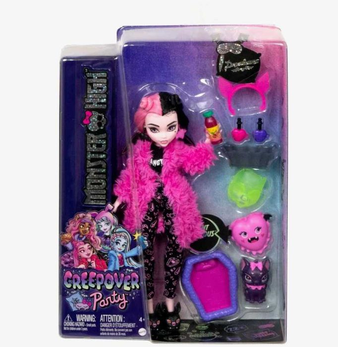 Lalka MONSTER HIGH Pidżama Party Draculaura HKY66