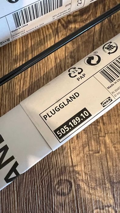 IKEA Pluggland cabide de porta 3 ganchos redondos preto aço (4 unid)