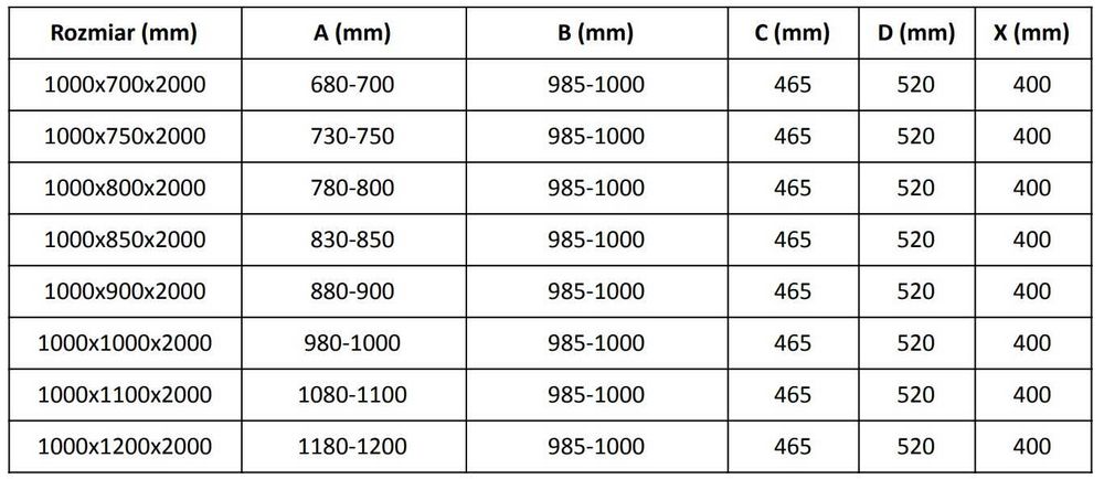 Mexen Velar kabina prysznicowa rozsuwana 100 x 90 cm, transparent