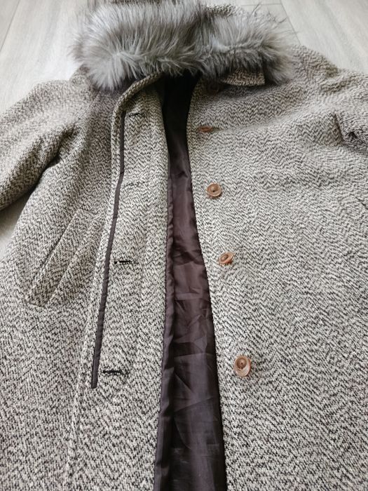 Płaszcz damski wełniany z kaszmirem