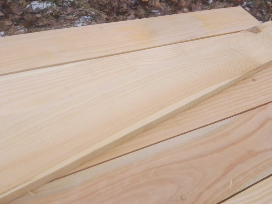 Modrzewiowa deska tarasowa 100x9x 2 cm , nowa, sucha