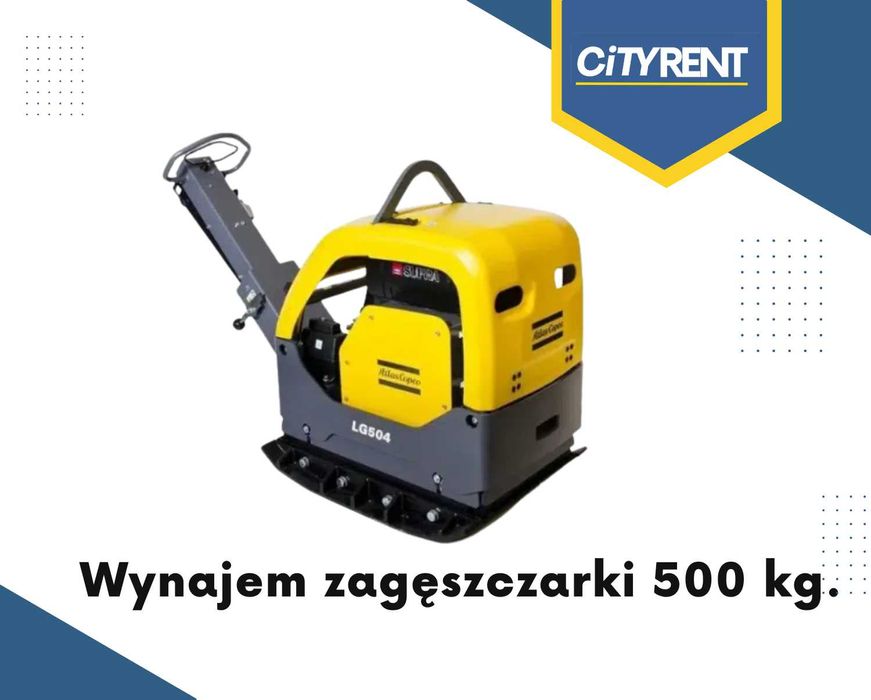 Wynajem zagęszczarki 500 kg CiTYRENT