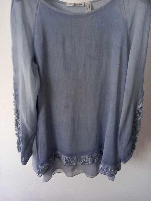 blusa com renda espetacular Punto roma