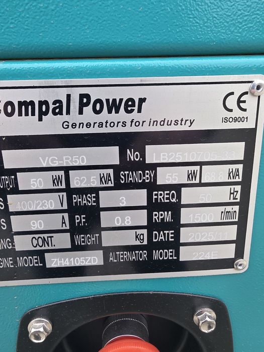 GERADOR diesel 50 kW – NOVO