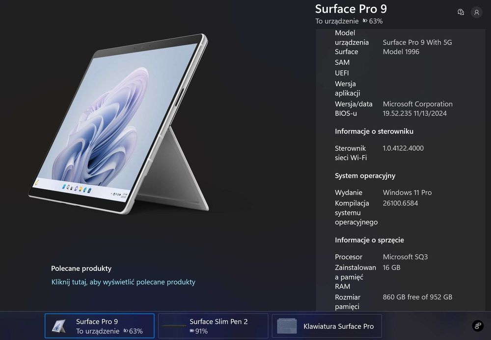 Microsoft Surface 9 Pro LTE 5G 1TB