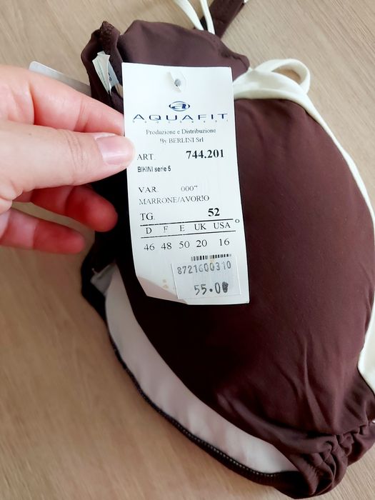 Biquini castanho e creme XXXL