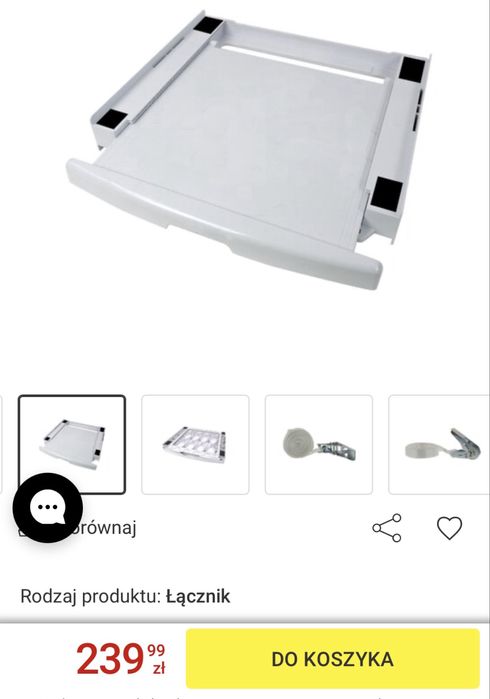 Łącznik pralki z suszarką