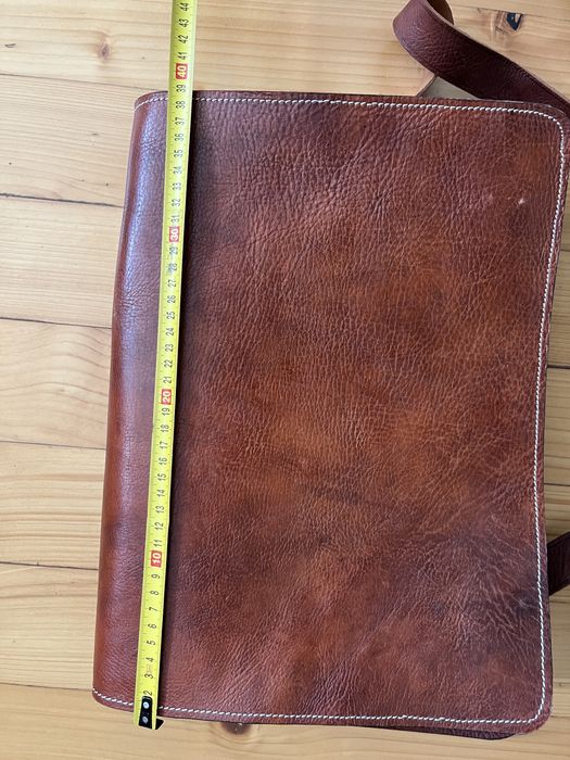 Вінтажна шкіряна сумка-месенджер