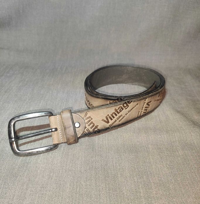 Skórzany tłoczony pasek męski damski marki Bernd Gotz