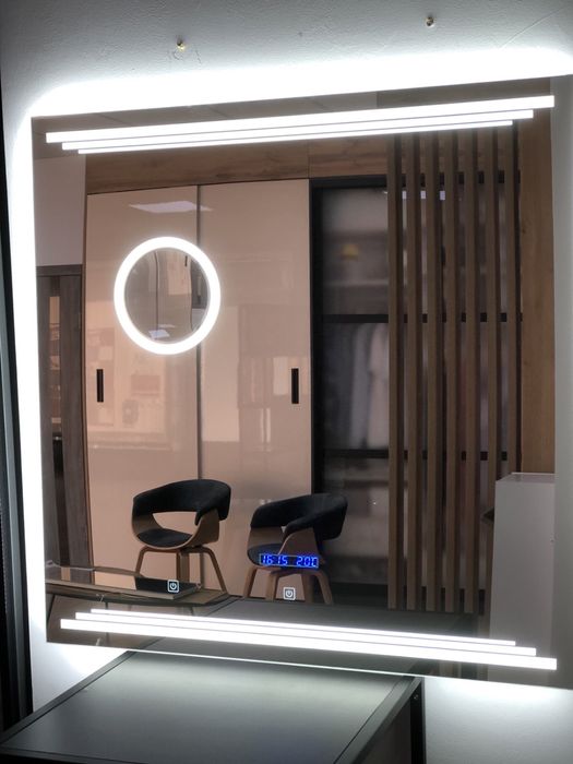 Дзеркало LED  в ванну з підсвіткою , смарт екраном, музикой, часи,