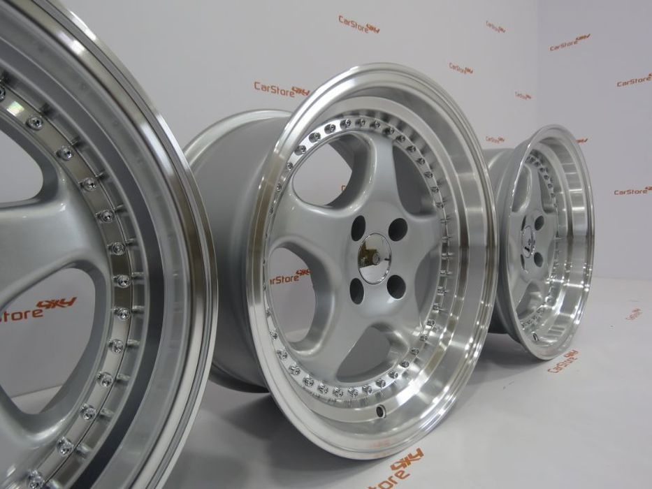 Jantes Look BBS 15 x 8 et 20 4x100 Cinza + Aba Polida