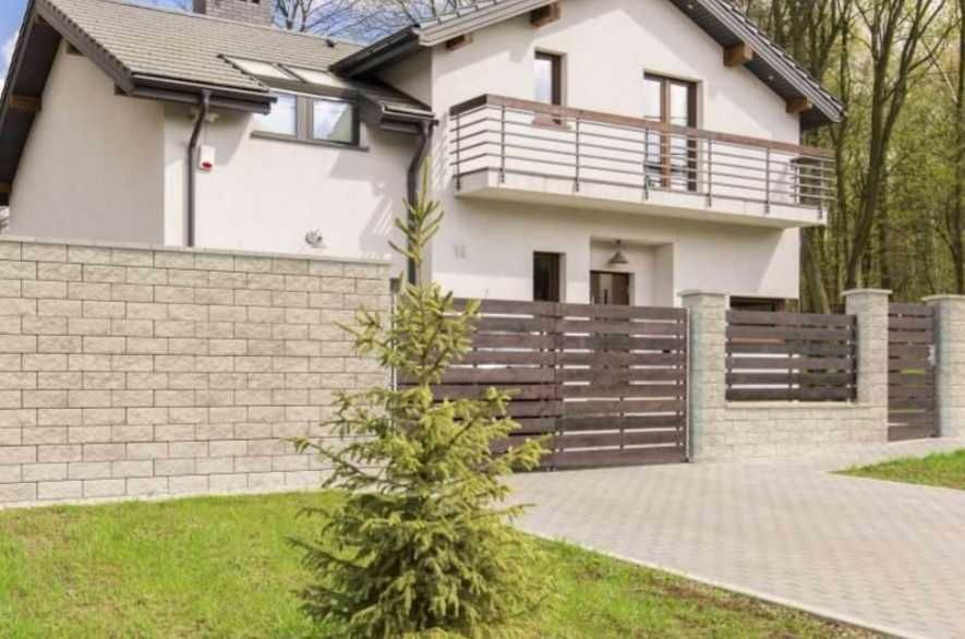 Ogrodzenie betonowe pustaki łupane beton structur pustak ogrodzeniowy