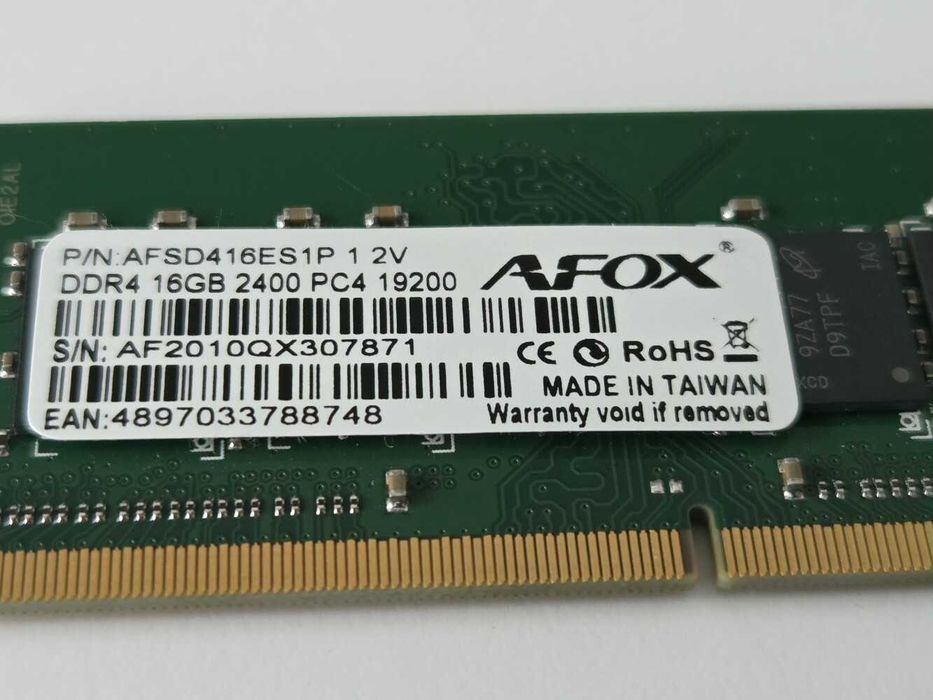 16GB DDR4 Pamięć RAM 16 AFOX 2400MHz SODIMM 1.2V (AFSD416ES1P) do laptopa w jedenj kość 1SZT