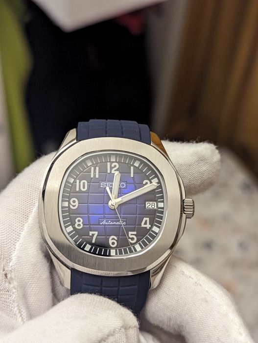 Seiko mod Aquaneiko niebieski szafir