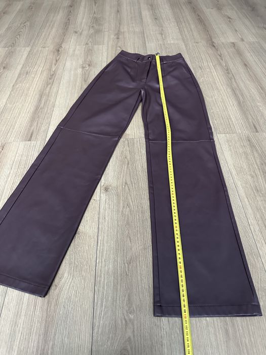 Шкіряні штани S шоколадні