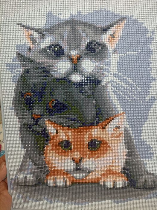 Картина " Милі мордочки" ( алмазна мозаїка)