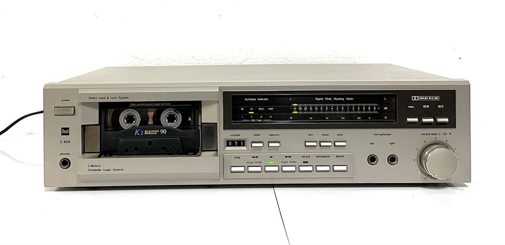 DUAL C-826 Magnetofon 2 Silnikowy, Stereo Cassette Tape Deck Audio HiFi
