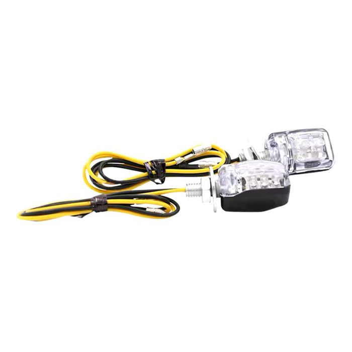 Par de piscas LED retangulares minimalistas moto