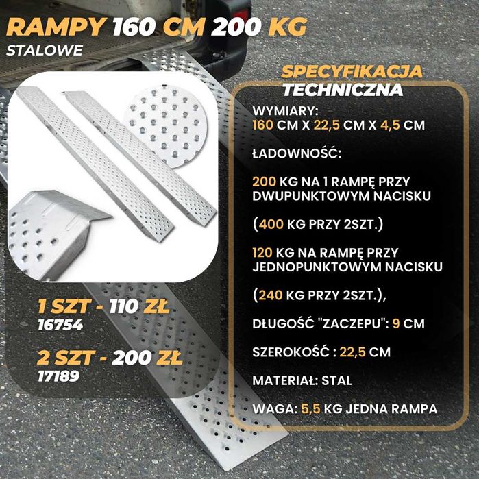 najazdy do quada motoru ATV rampy do przyczepki samochodowej - Nowe!