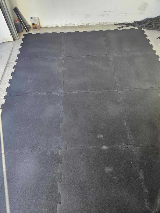 Podłoga gumowa fitness, mata sportowa siłownia crossfit puzzel Kwadrat