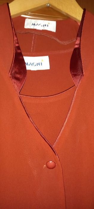 Sukienka ciemne bordo cegła z bolerkiem