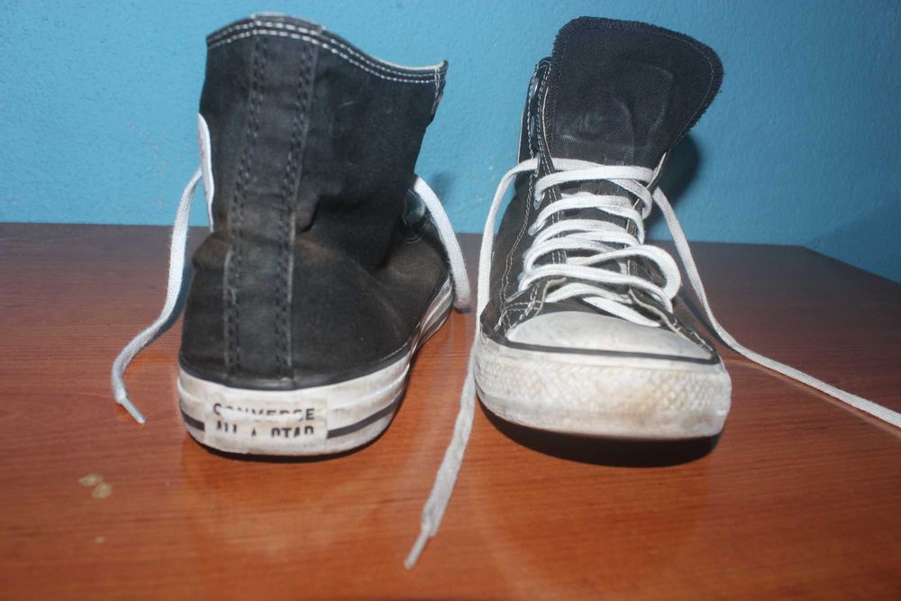 All Star Converse pretos Originais, 2 opções de atacadores
