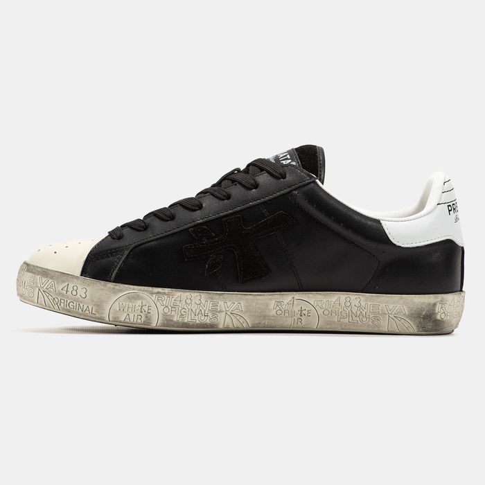 Кросівки Premiata Steven Black/Beige (люкс якість) | Кроссовки чоловічі