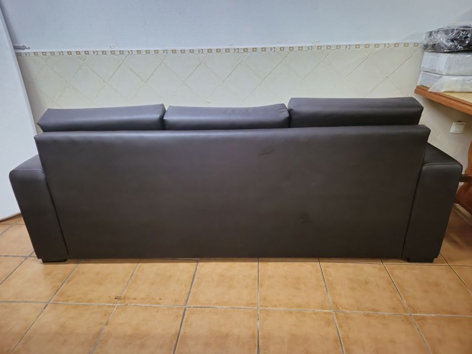 Sofá 3 lugares preto