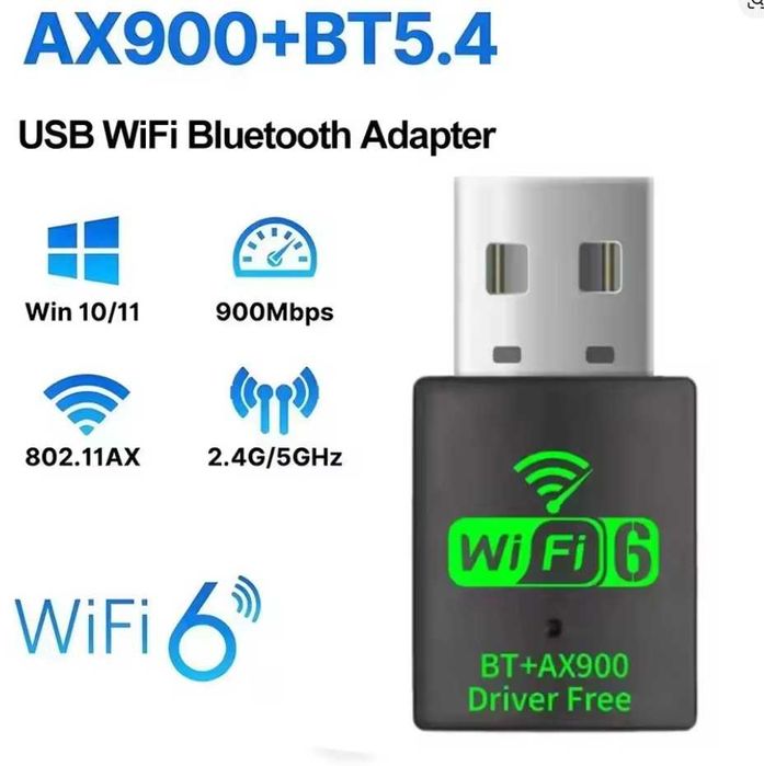 Нові USB Wi-Fi Bluetooth адаптери 2-в-1 WiFi 6 AX900 та WiFi 5 AC600 Вбудовані драйвери РОЗПРОДАЖ залишків
