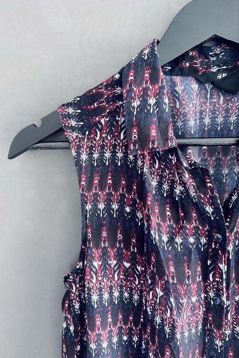 Bluzka top H&M S 36 wzór aztecki