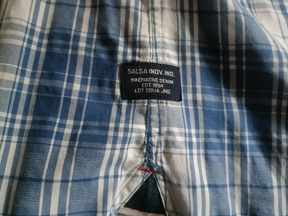 Vendo camisa azul xadrez salsa