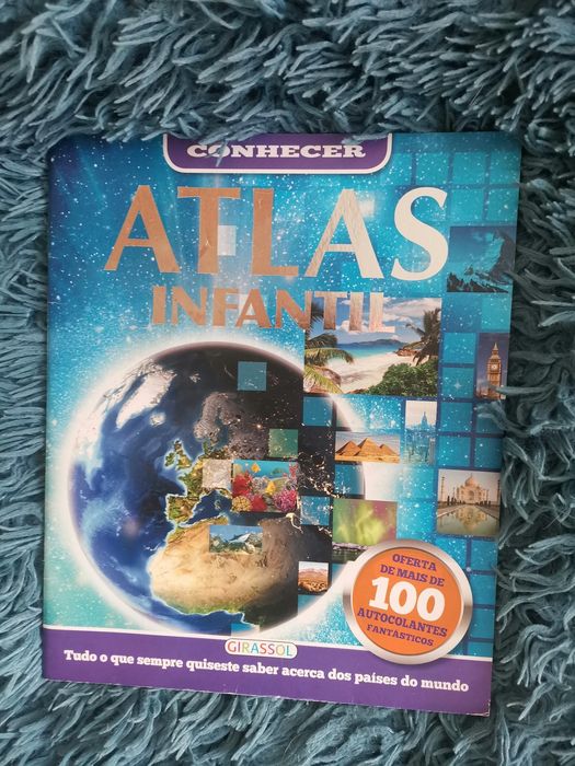 Atlas infantil novo com autocolantes
