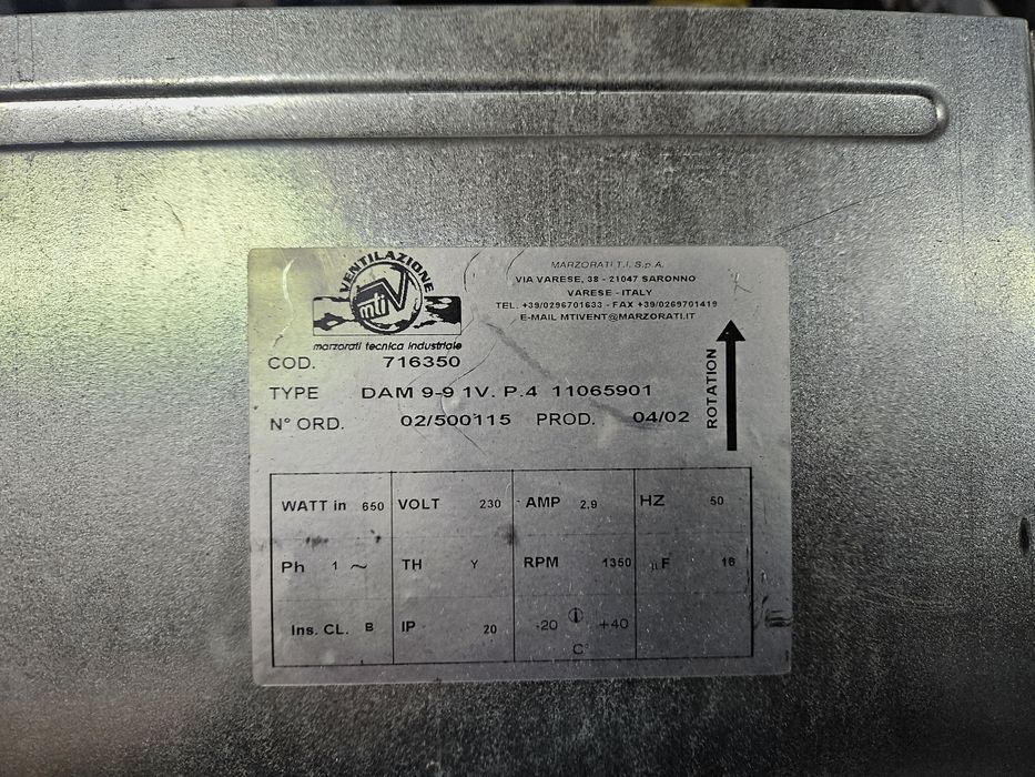 Wentylator  turbinowy  640w