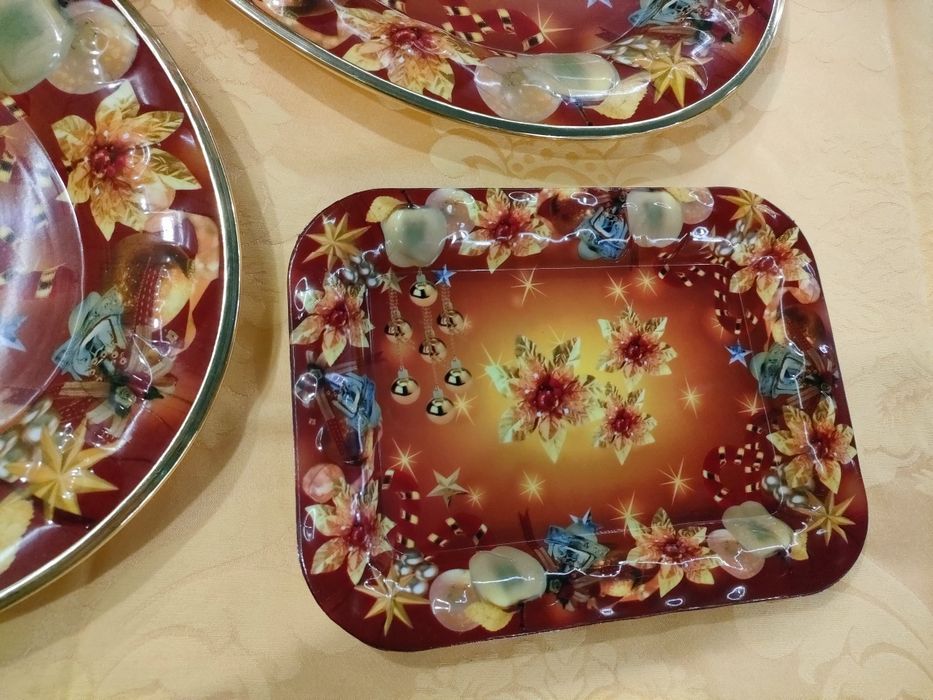 Pratos - tabuleiro de Natal. 4unidades.