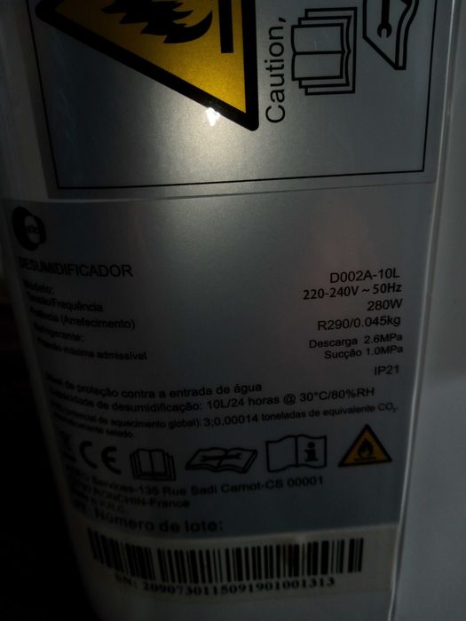 Desumificador Equation 10L