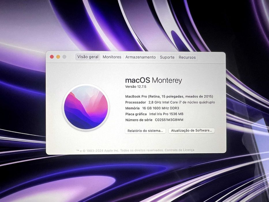 Macbook Pro 15" Mid 2015 (Com duas gráficas)