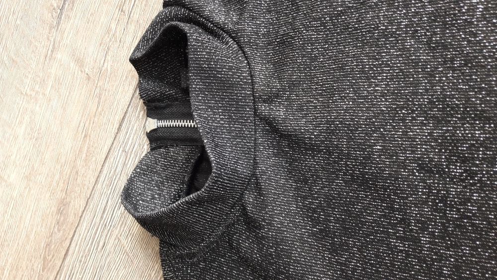 Golf - bluzka błyszcząca ze srebrną nitką